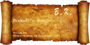 Budnár Kevin névjegykártya
