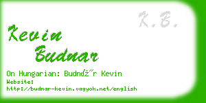 kevin budnar business card
